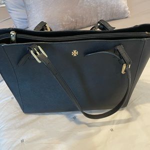 Tory Burch small black tote for sale. Great condition!
